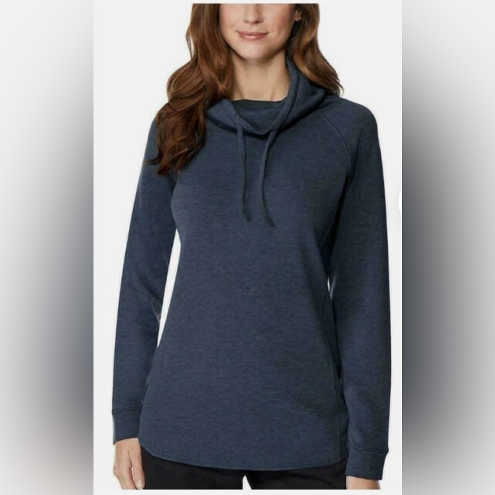 NWOT Women's 32 Degrees Navy Blue funnel neck pullover